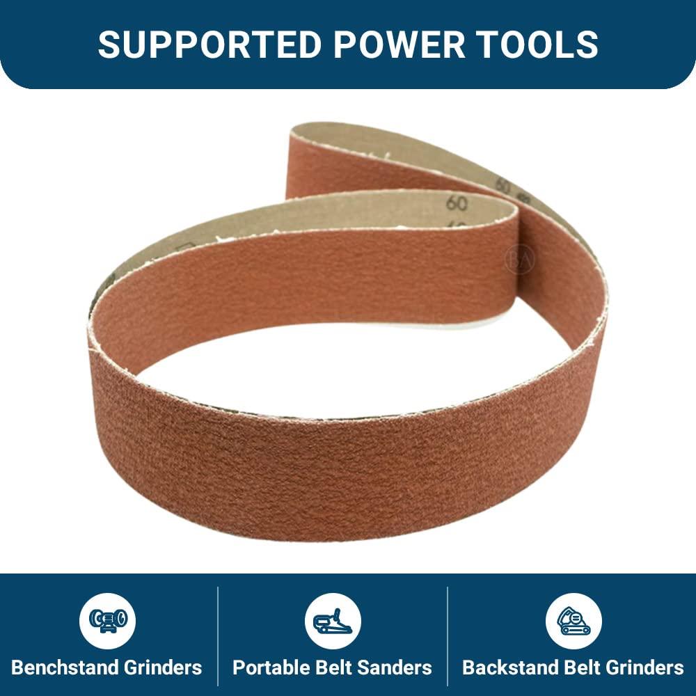 Banda de Lijado Cerámica 2" x 72" Benchmark Abrasives - 80 Grano, Paquete de 6