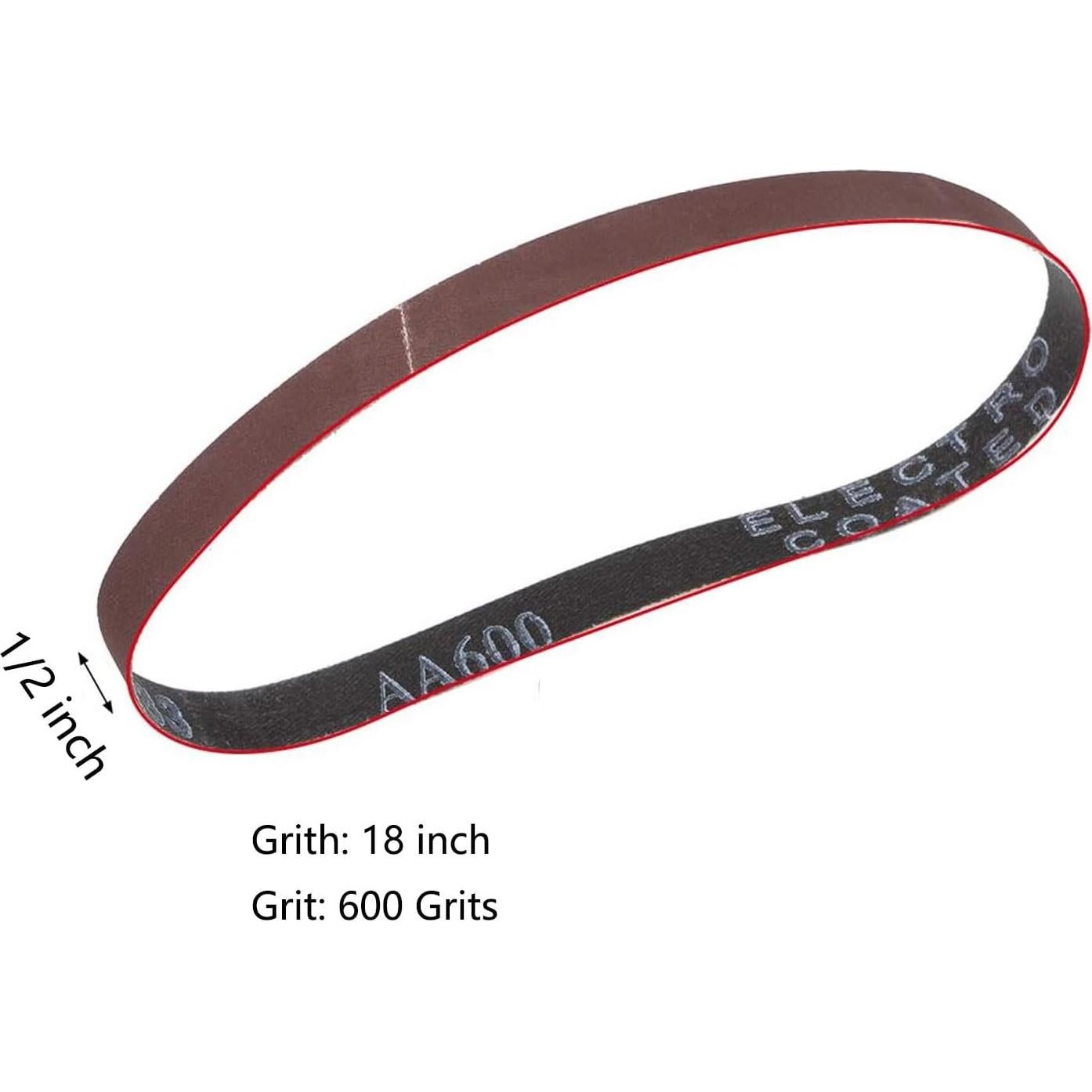 Paquete de 12 Cintas de Lijado 1.27 x 45.72 cm 600 Granos TA-VIGOR