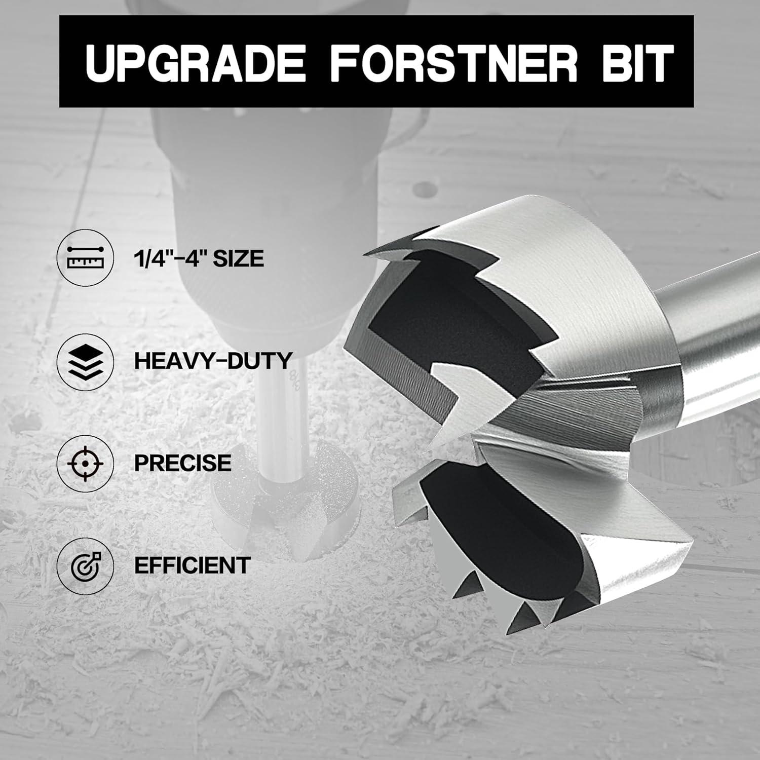 Juego de Brocas Forstner BeHappy 8 Piezas para Madera