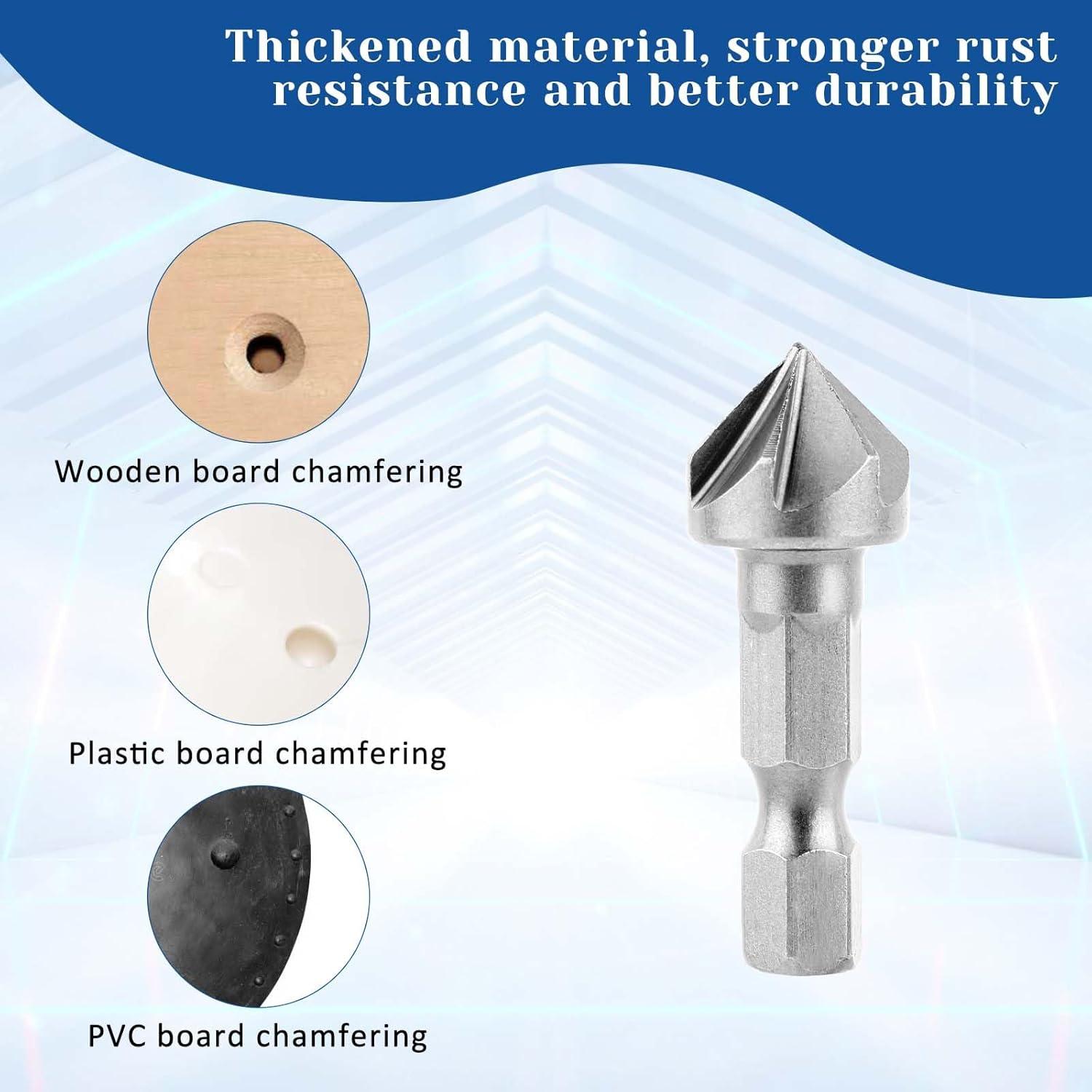 Juego de 3 brocas avellanadoras InnoHHustle 6.35mm acero