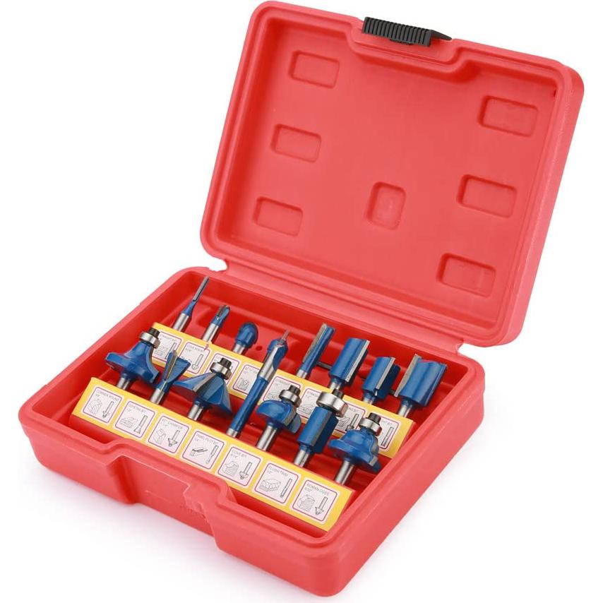 Kit de Puntas de Router Renekton 15 Piezas Carburo Tungsteno