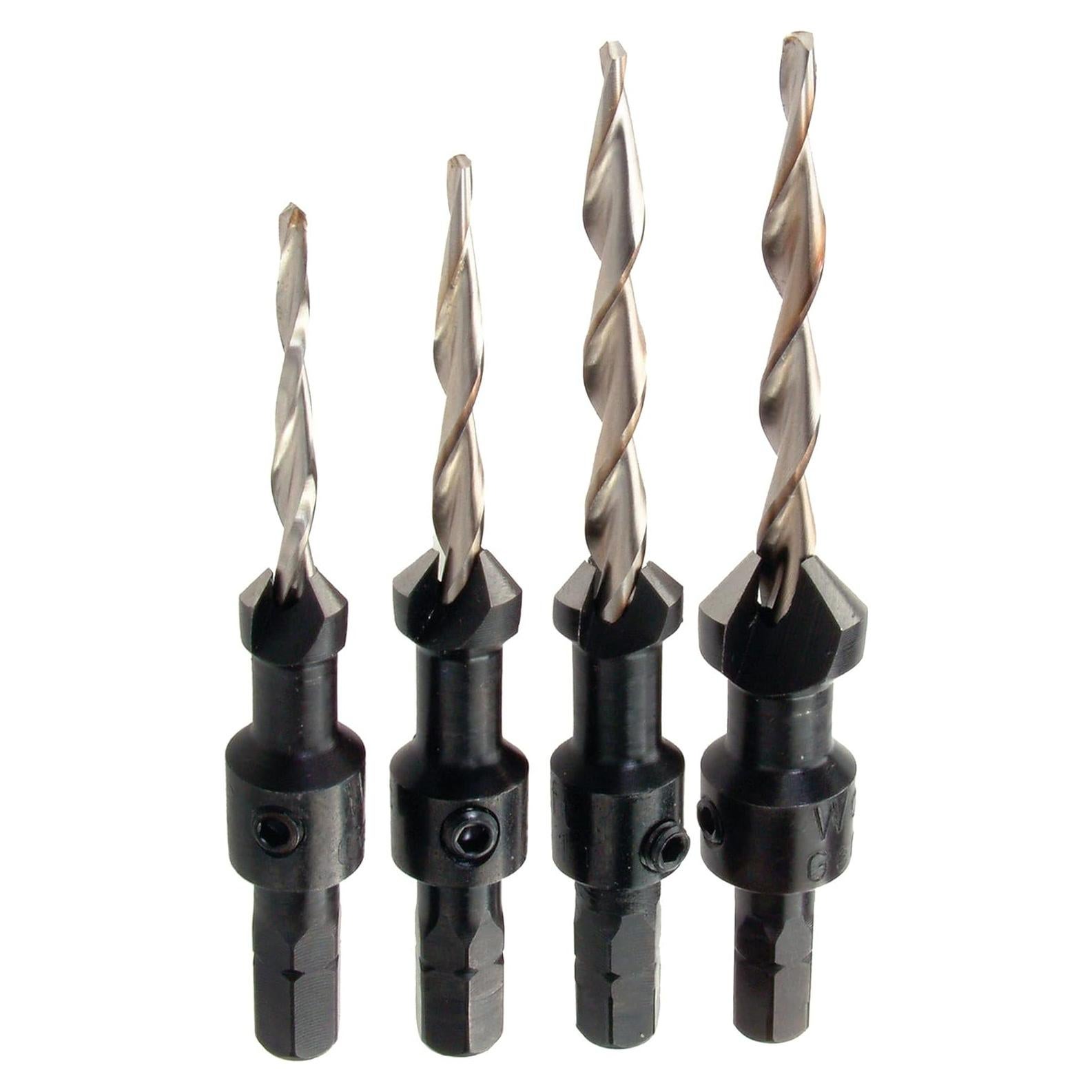 Juego de Ajustadores de Tornillos Wolcraft con Brocas Cónicas