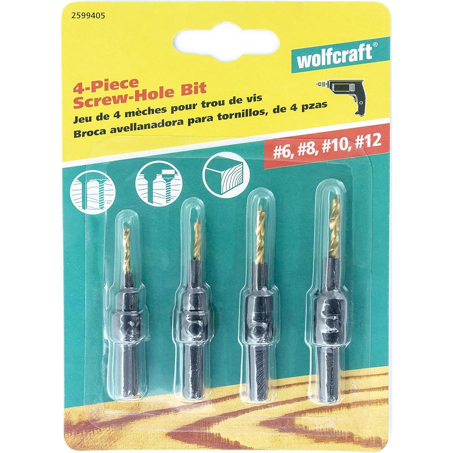 Juego de Ajustadores de Tornillos Wolcraft con Brocas Cónicas