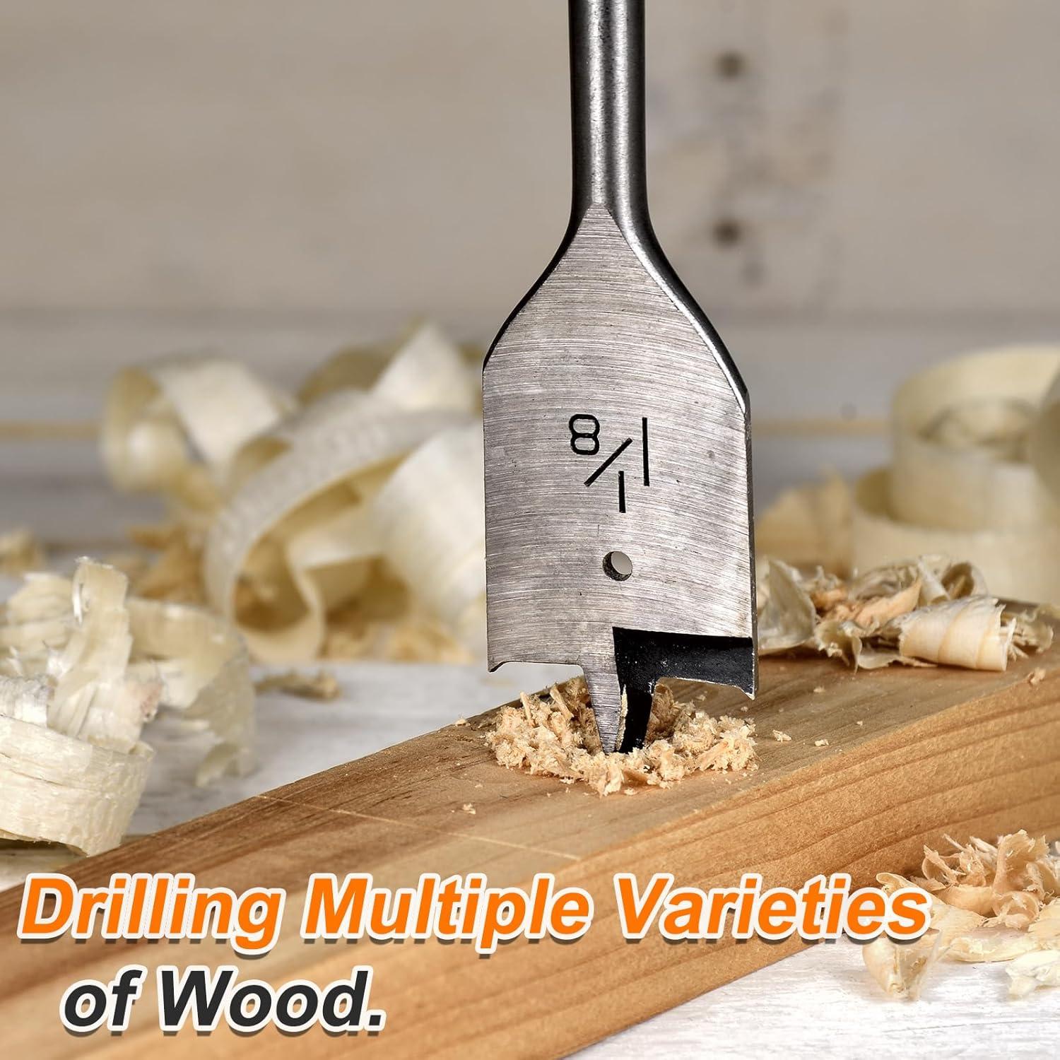 Brocas Planas HARFINGTON 3Pcs 16mm Acero Alto Carbono