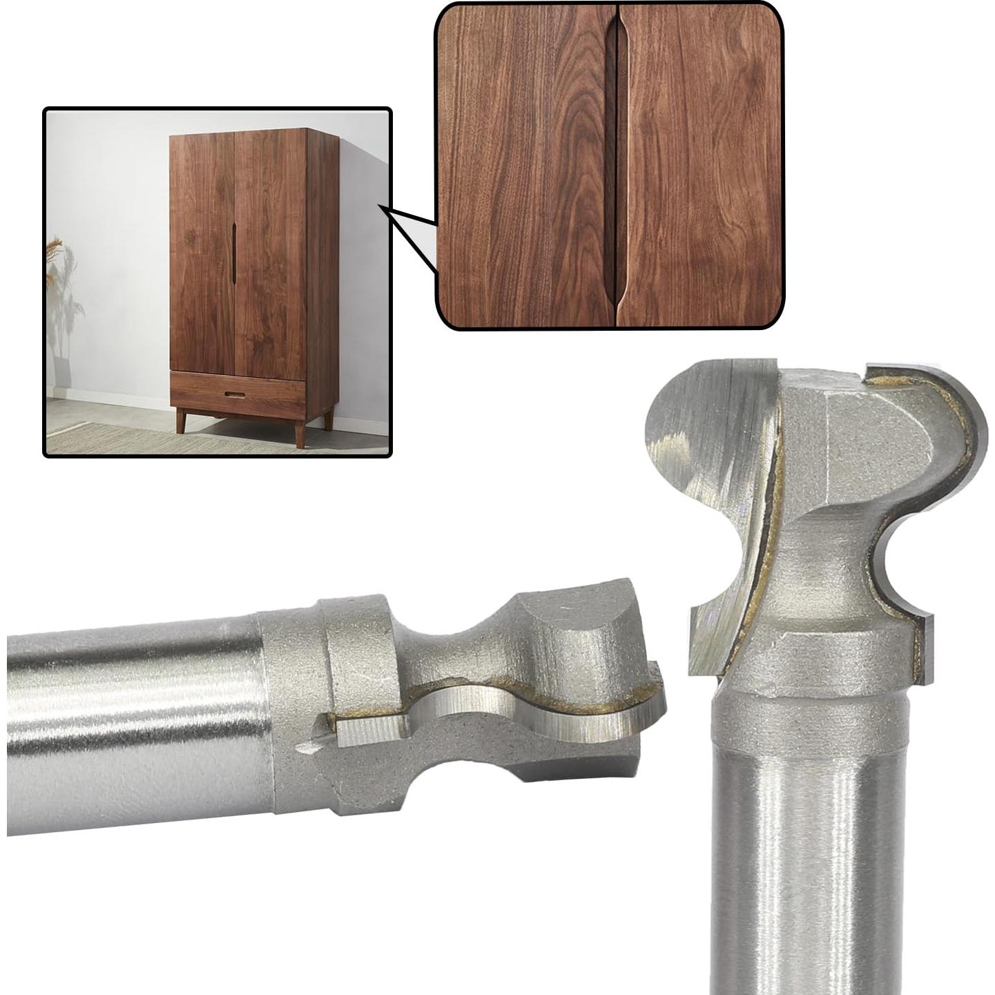 Juego de 2 fresas para tiradores Akylin 1/2" vástago carburo