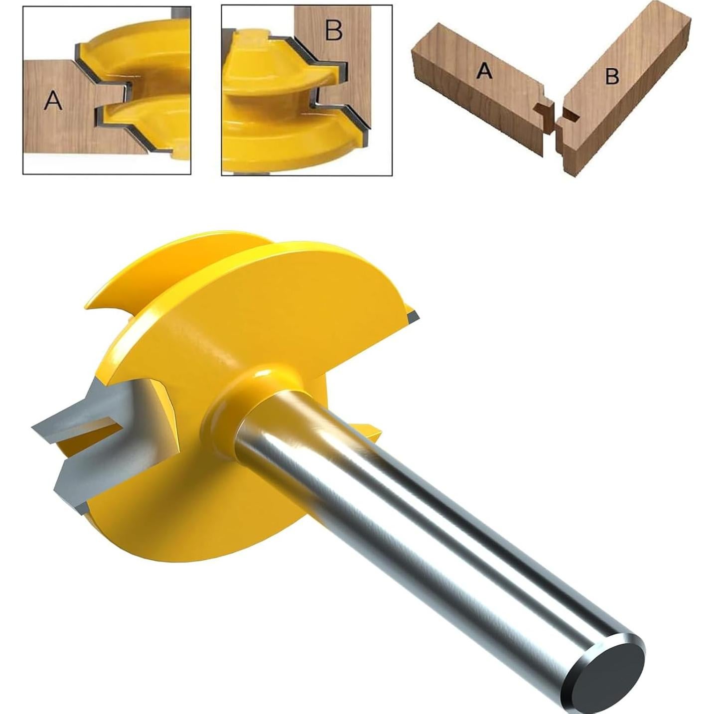 Juego de 3 Fresas de Miter Lock 45° Ozmatip 1/4" (0.64 cm)