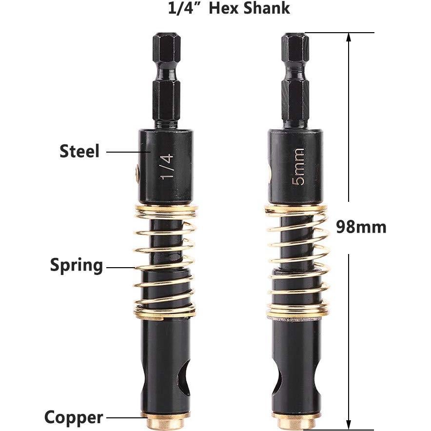 Juego de Brocas Auto-Centrantes Yakamoz 2Pcs 5mm 6.35mm