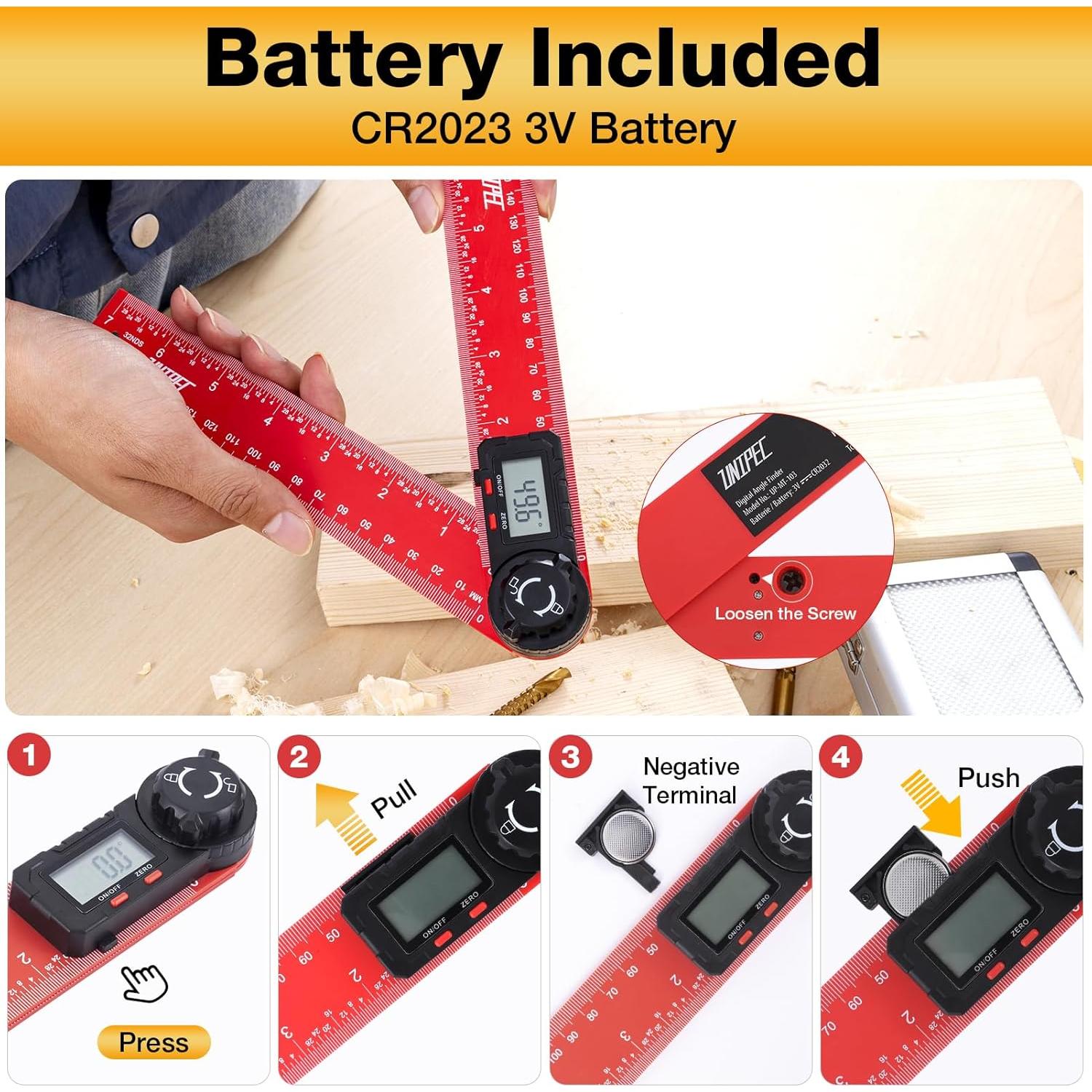 Transportador de Ángulo Digital UNIPEC 200 mm con Pantalla LCD