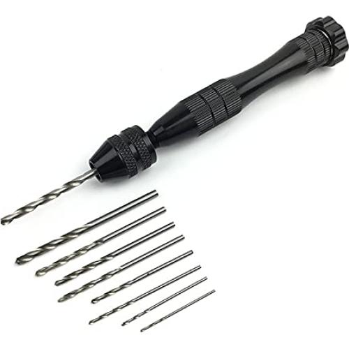 Taladro Manual KINGFOREST con 20 Brocas de Precisión 0.8-3mm