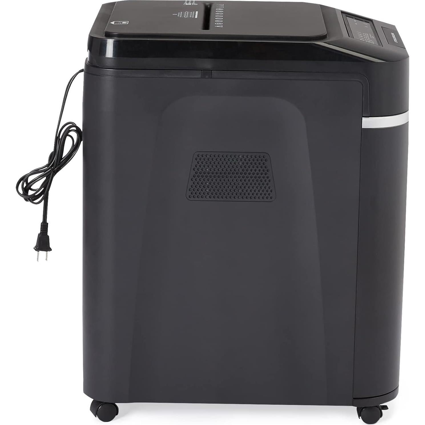 Trituradora de Papel Micro Corte Amazon Basics 200 Hojas Negra