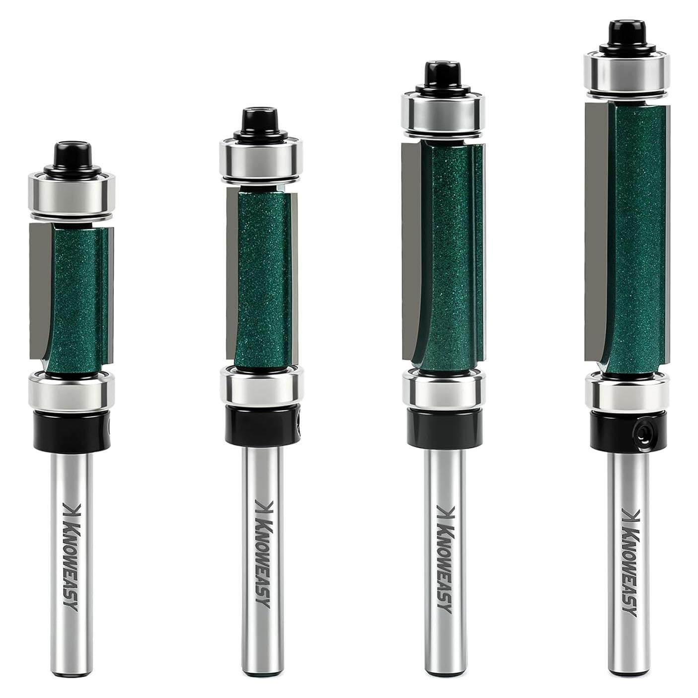 Conjunto de 4 Brocas de Fresado Knoweasy 12.7mm con Rodamiento