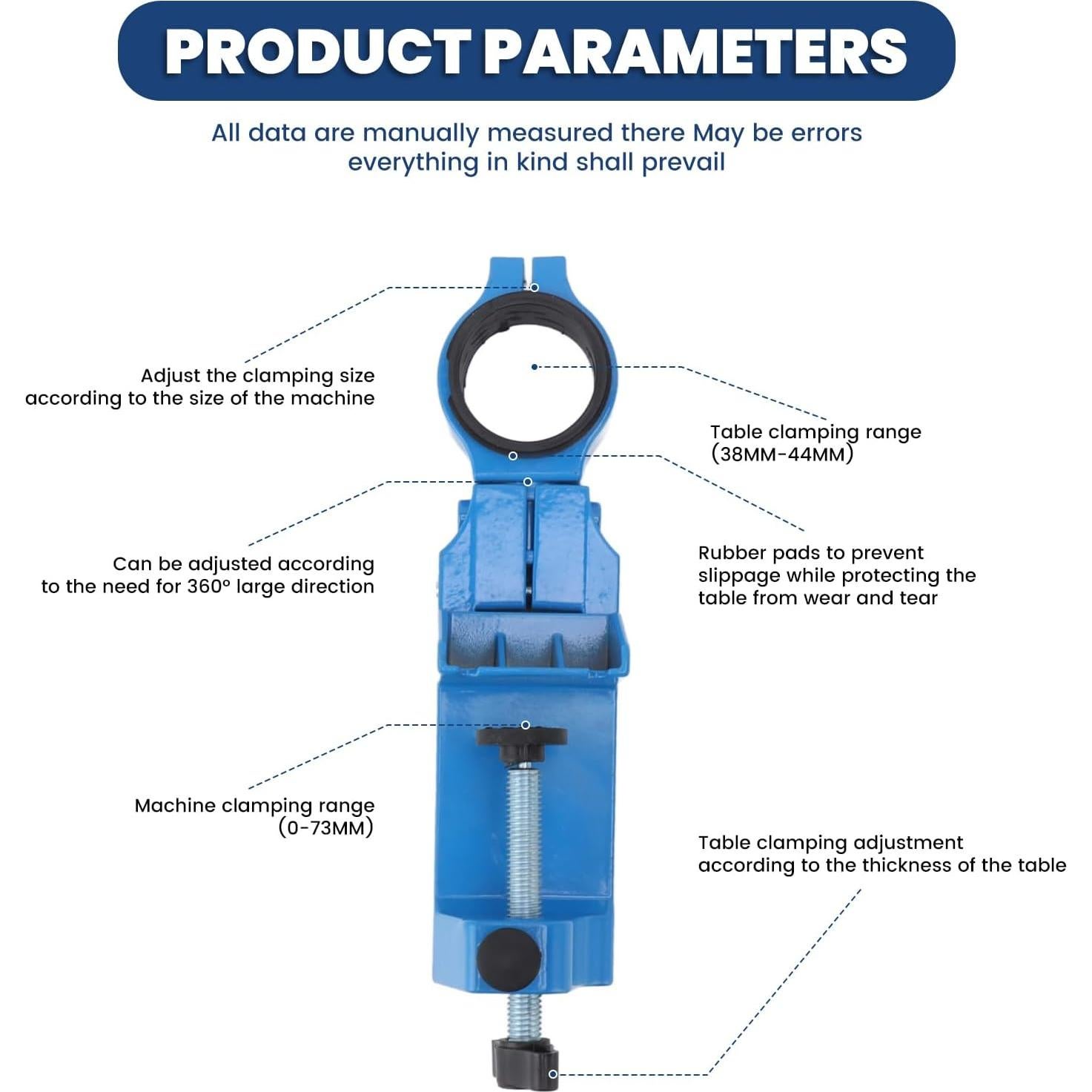 Soporte de Taladro Ajustable Topyond 360° Aleación Aluminio