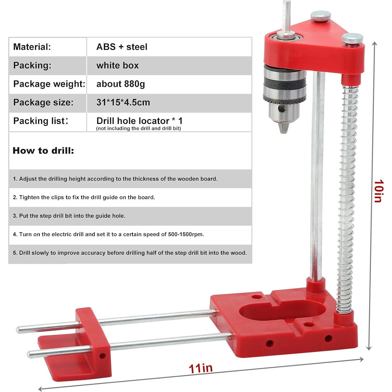 Localizador de Perforación Ajustable Jadeshay 31x15cm