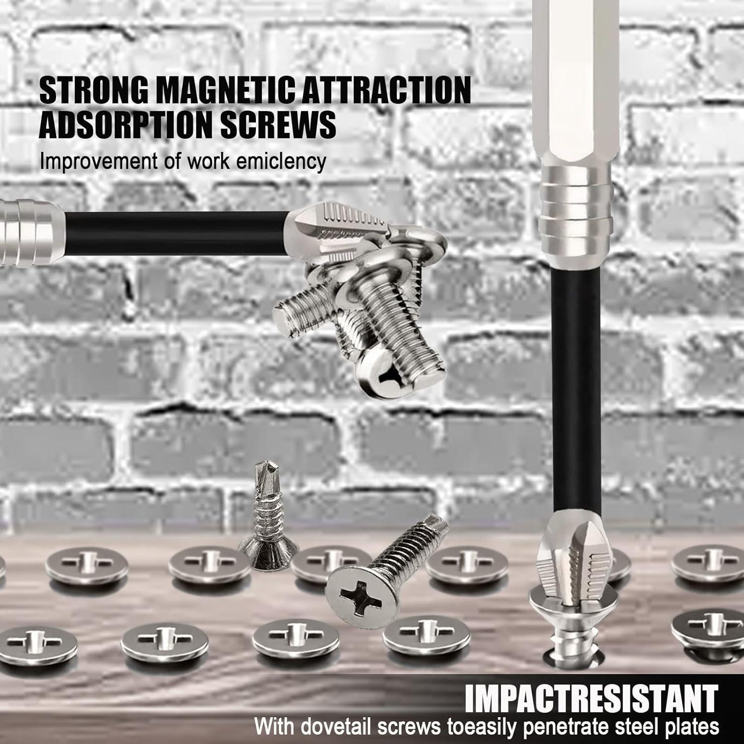 Juego de Puntas Magnéticas de Acero Vanadio 12 Piezas 25-150mm