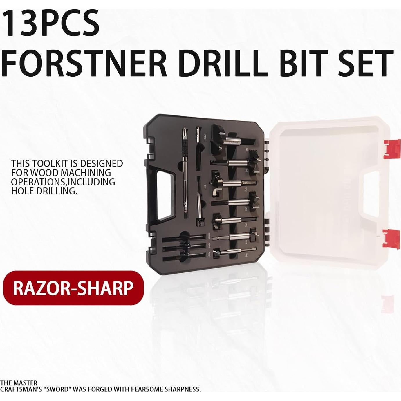 Juego de Brocas Forstner CSOOM 13PCS para Madera y Plástico