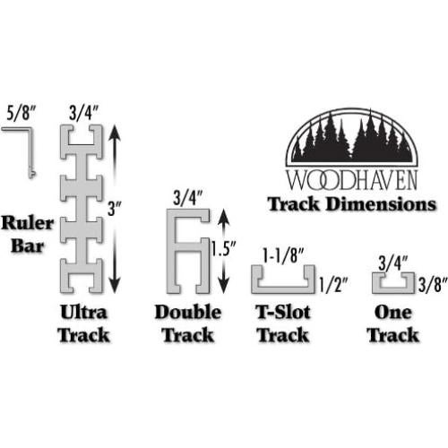 T-Track de Aluminio Anodizado Woodhaven 4460 152.4 cm