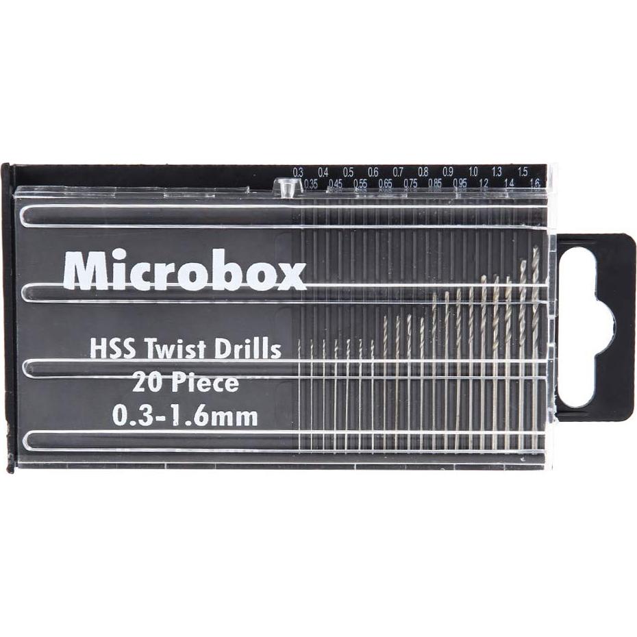 Juego de Brocas Mini Micro Mesee 20 Piezas 0.3-1.6mm HSS