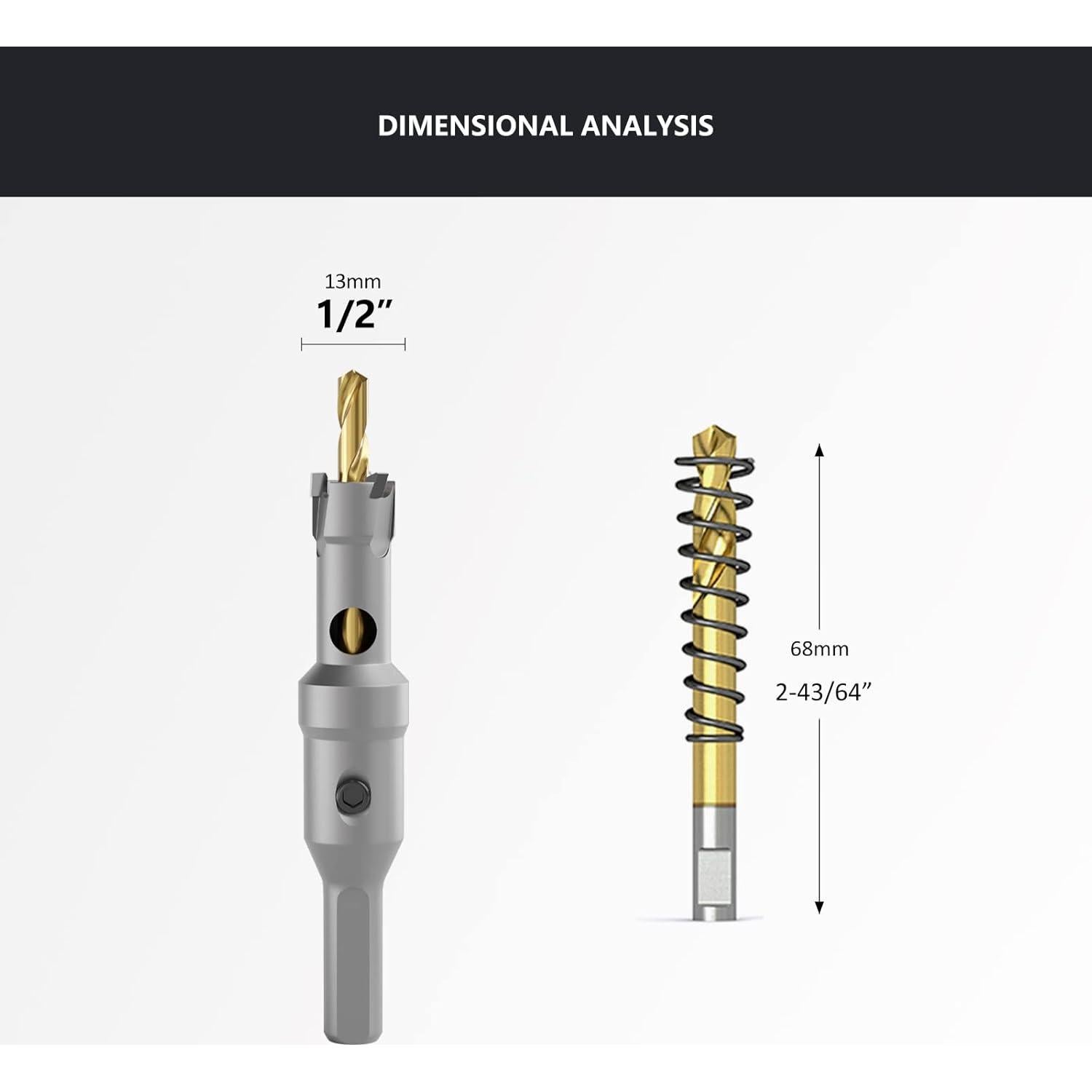 Sierra de Perforación de Carburo CSOOM 13mm para Metal y Madera