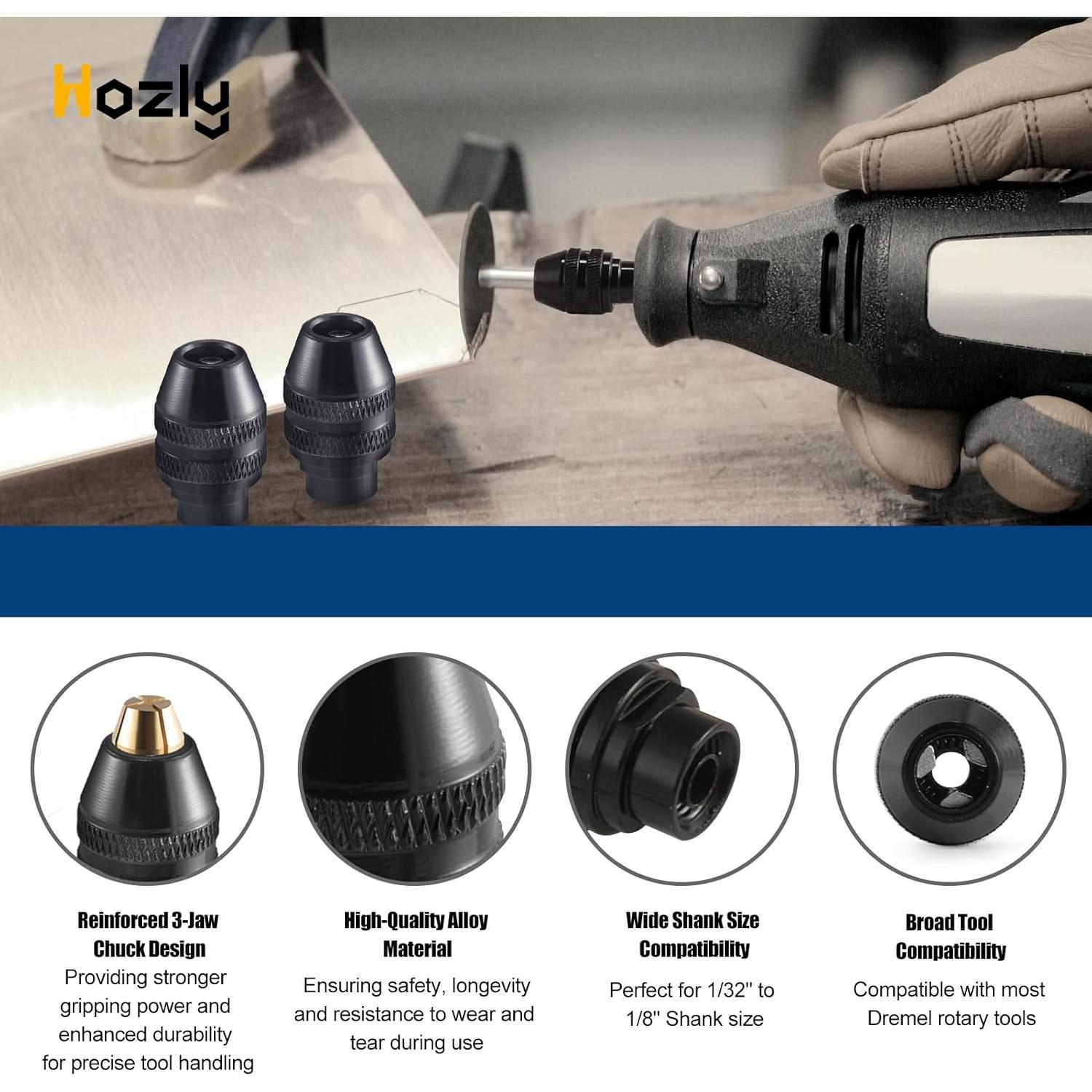 Juego de Mandriles Sin Llave Hozly 0.8-3.2mm Accesorios