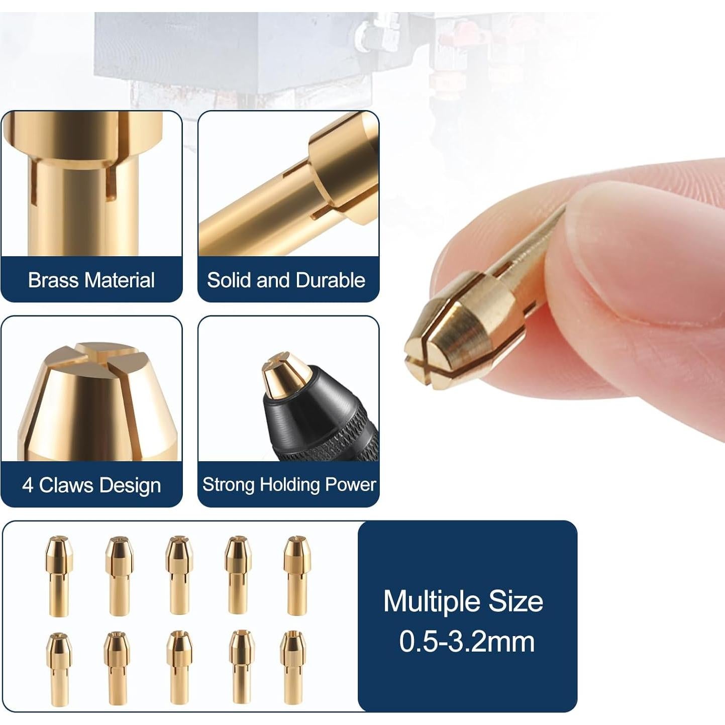 Juego de Mandriles Sin Llave Hozly 0.8-3.2mm Accesorios