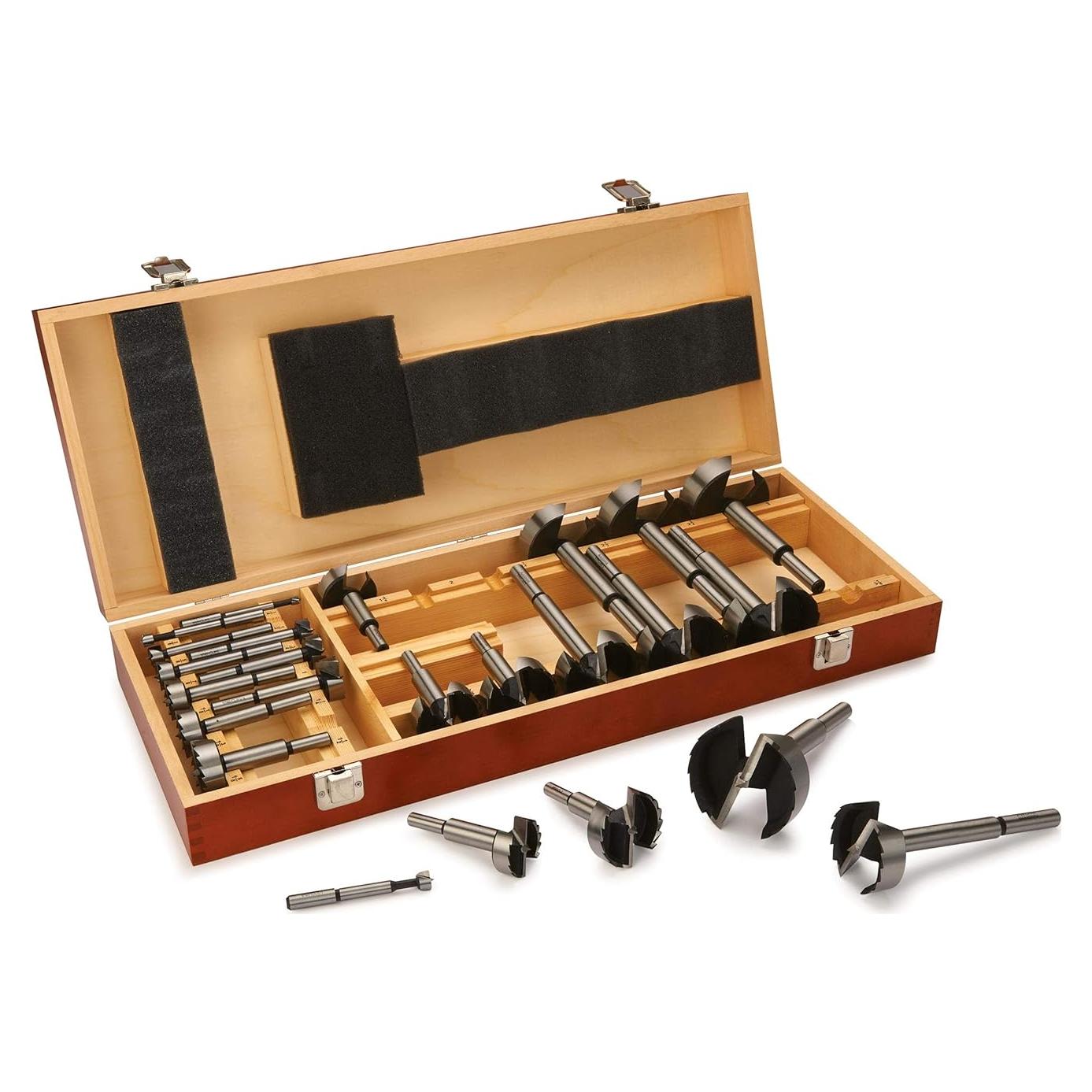 Juego de Brocas Forstner Woodriver 24 Piezas Acero 0.64 a 7.94 cm