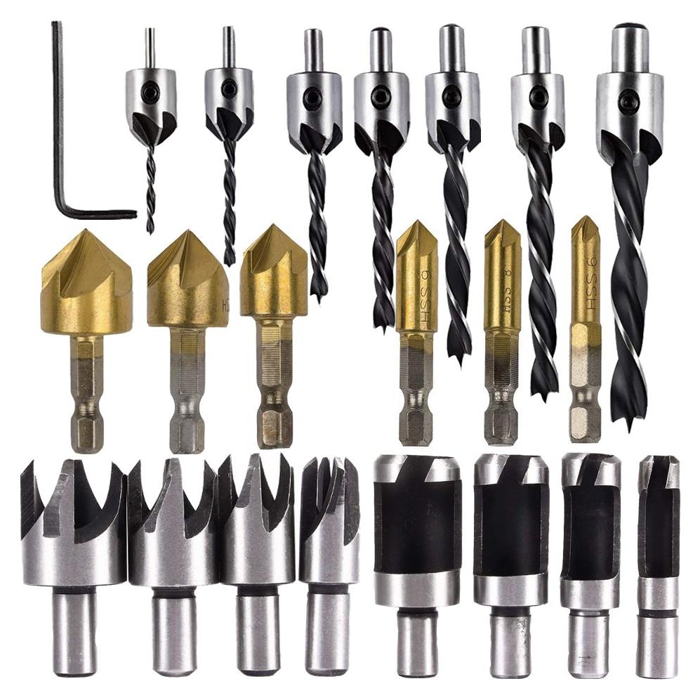 Juego de 22 Herramientas de Perforación Carpintería Eagles