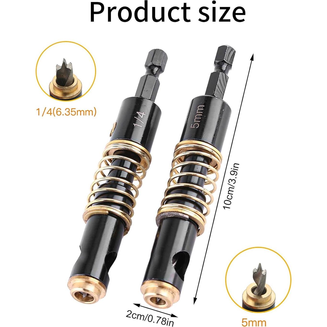 Juego de Brocas de Centro JUSTHERE 5mm y 6.35mm Hexagonal