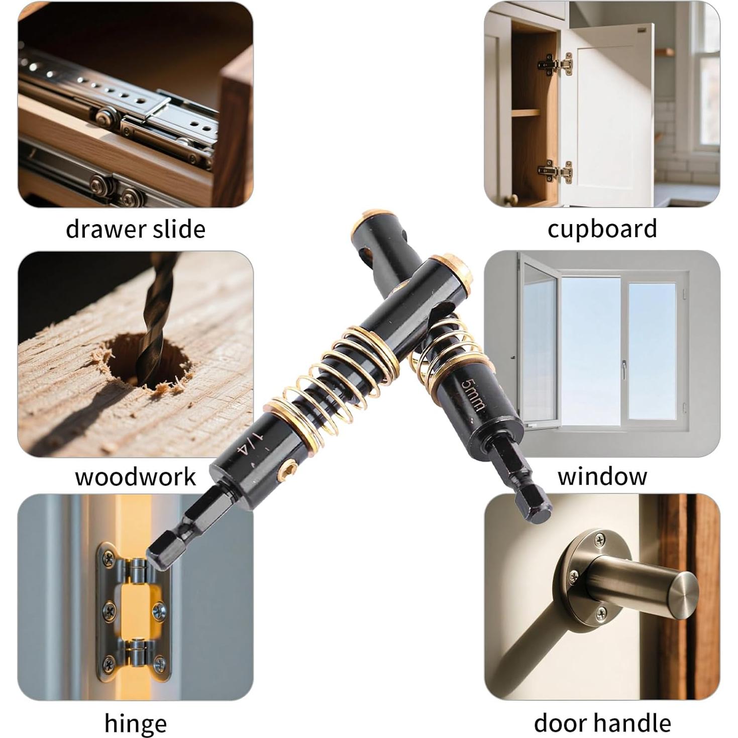 Juego de Brocas de Centro JUSTHERE 5mm y 6.35mm Hexagonal