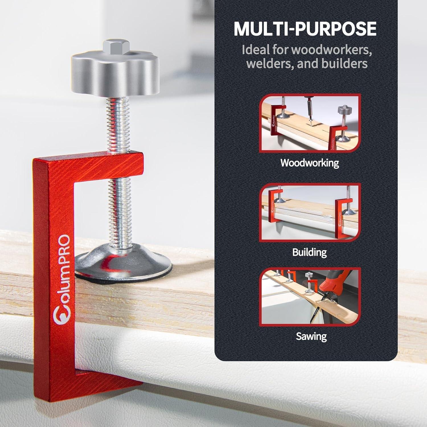 4 C-Clamps ColumPRO 5cm para Carpintería y Soldadura