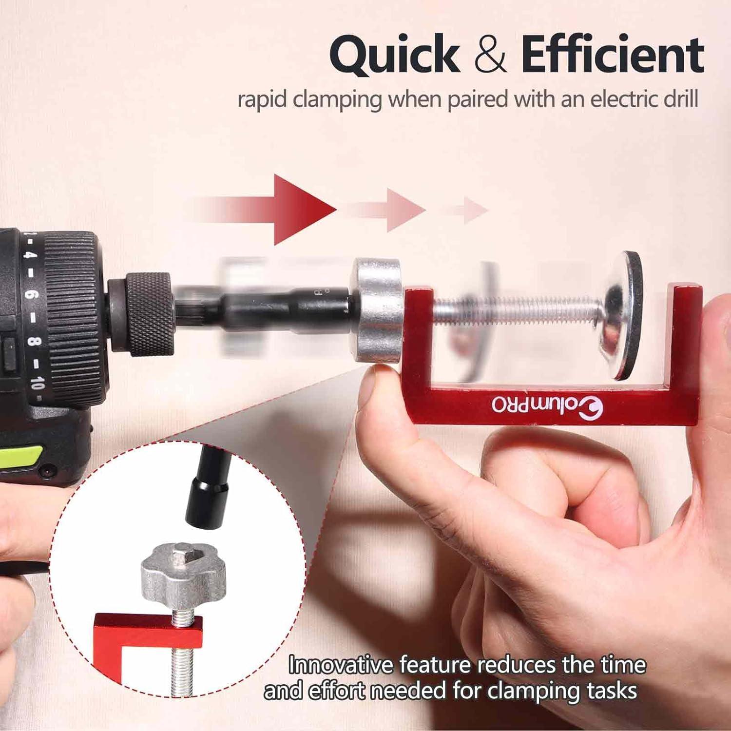 4 C-Clamps ColumPRO 5cm para Carpintería y Soldadura