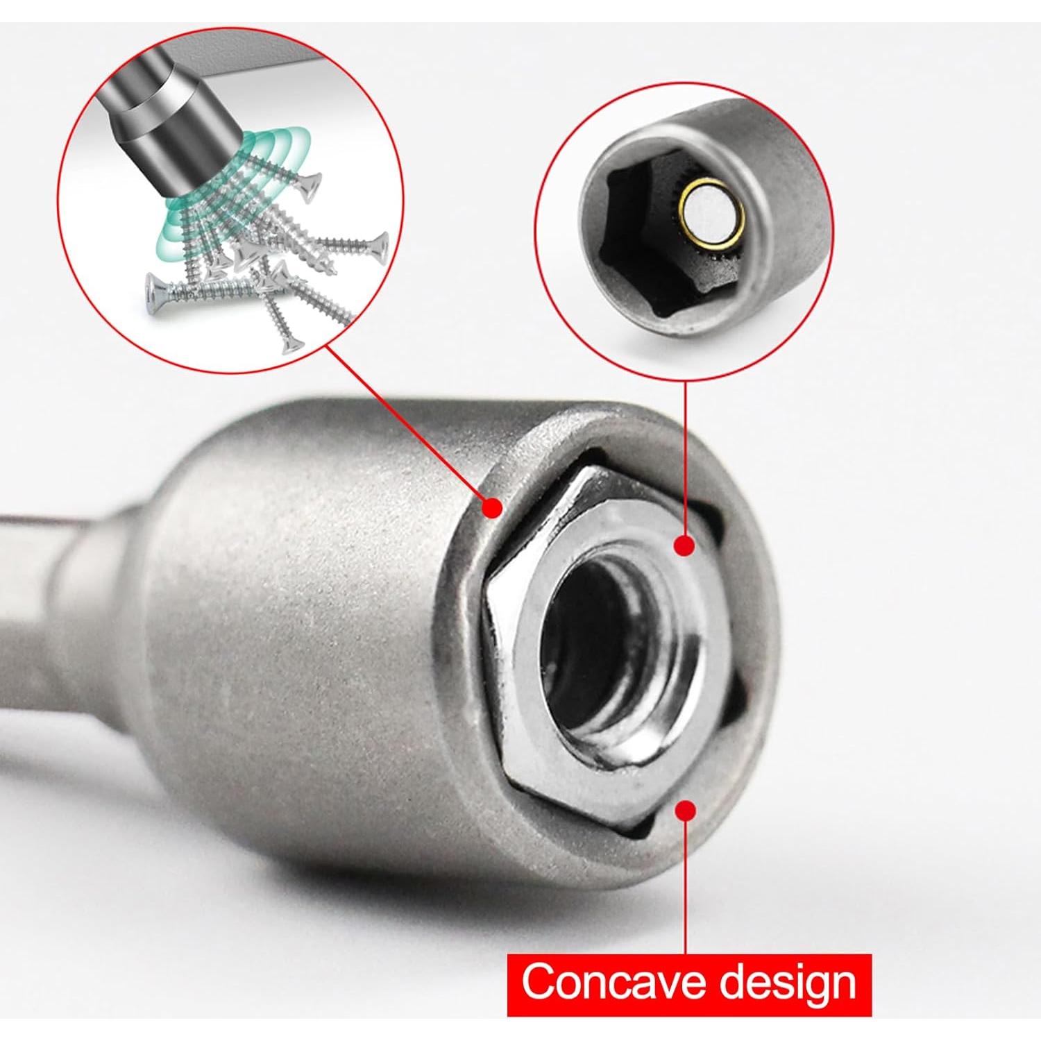 Conjunto de Brocas Magnéticas Sipery 10mm para Tuercas 5Pcs