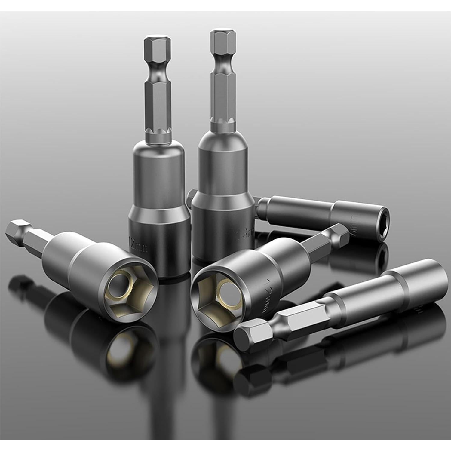 Conjunto de Brocas Magnéticas Sipery 10mm para Tuercas 5Pcs