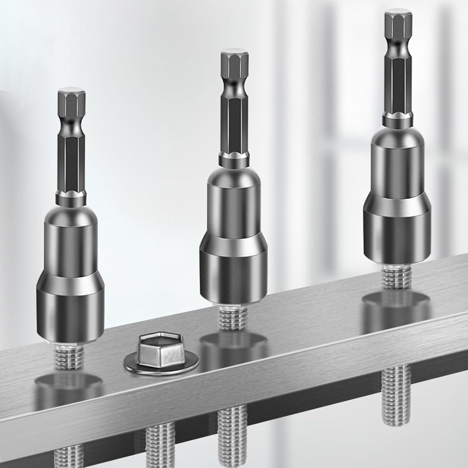 Conjunto de Brocas Magnéticas Sipery 10mm para Tuercas 5Pcs