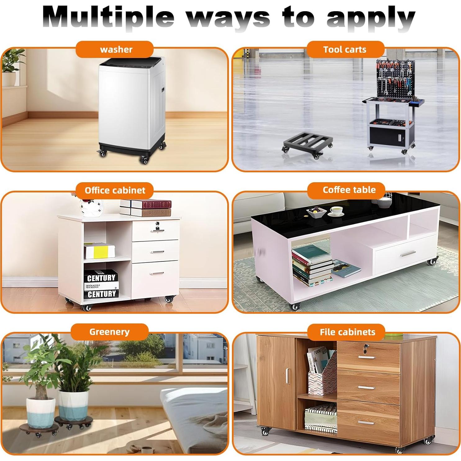 Ruedas de Caster 2" MSH&HCE con Bloqueo - 272kg, Juego de 4