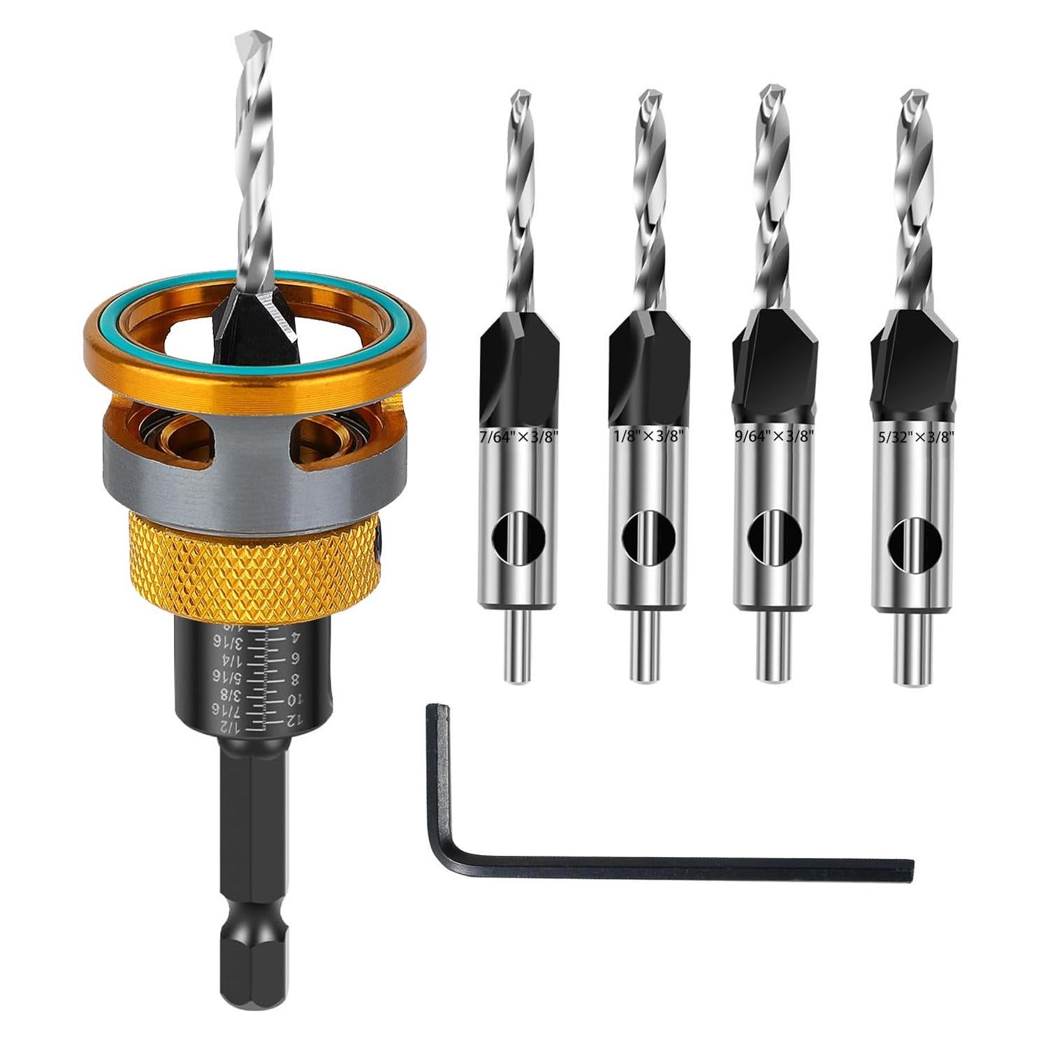 Juego de Brocas Avellanadas 4PCS WildBossy HCS Ajustable