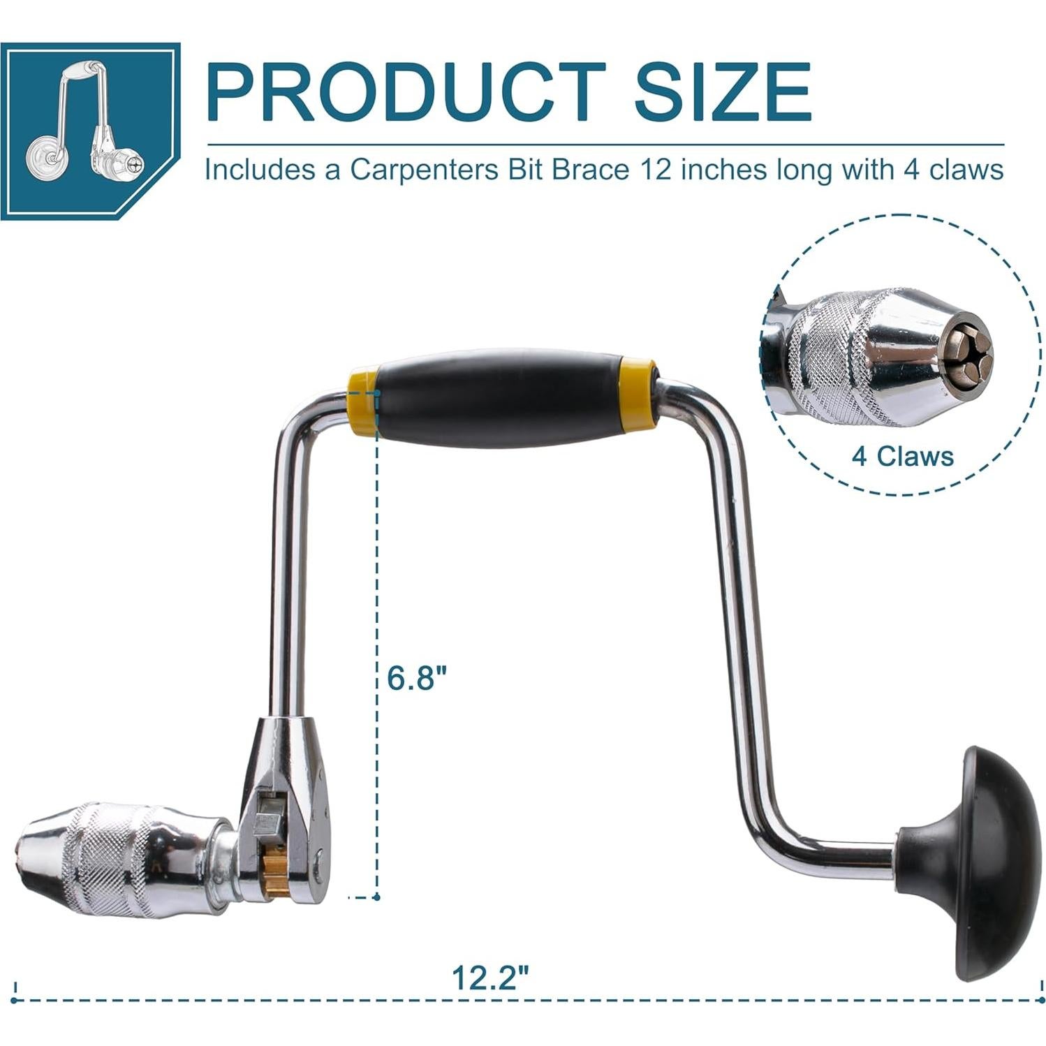 Broca de Carpintero LikeLion 12" (30.48 cm) con Manivela