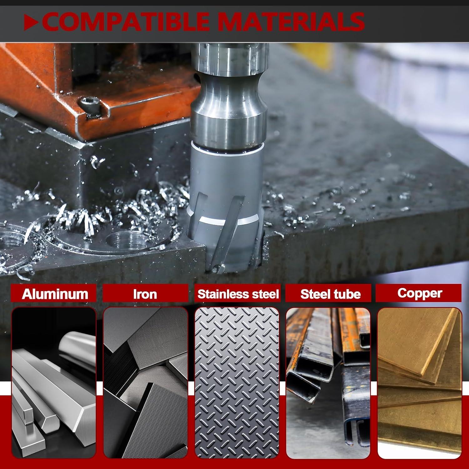 Juego de 7 Cortadores Anulares GRIXLEN 13mm a 27mm para Acero