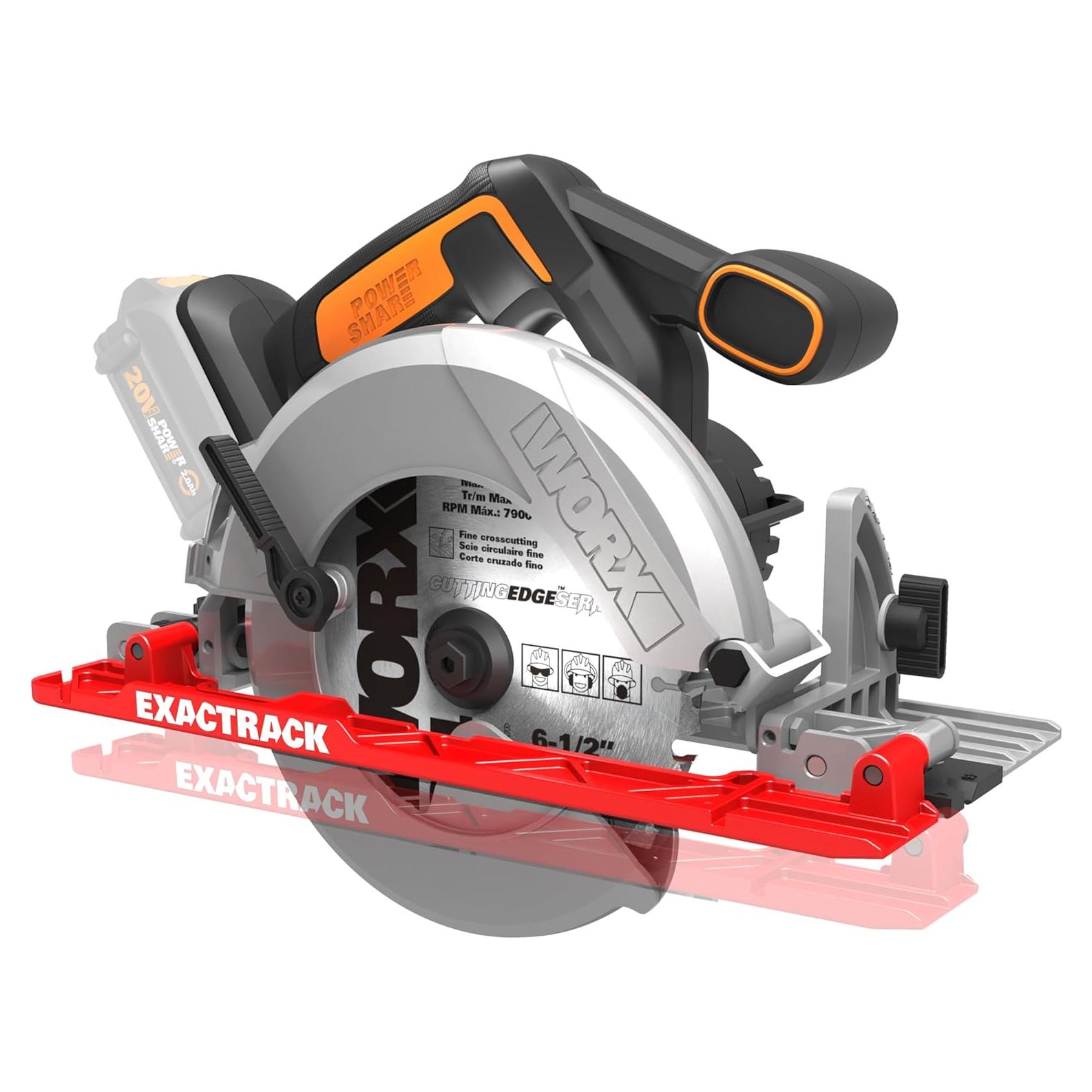 Sierra Circular Inalámbrica WORX 20V 6-1/2" Exactrack WX530L.9