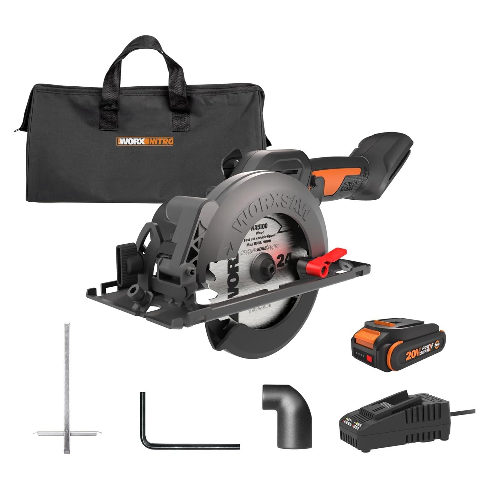 Sierra Circular Inalambrica 20V WORX WX531L 4.5" Compacta