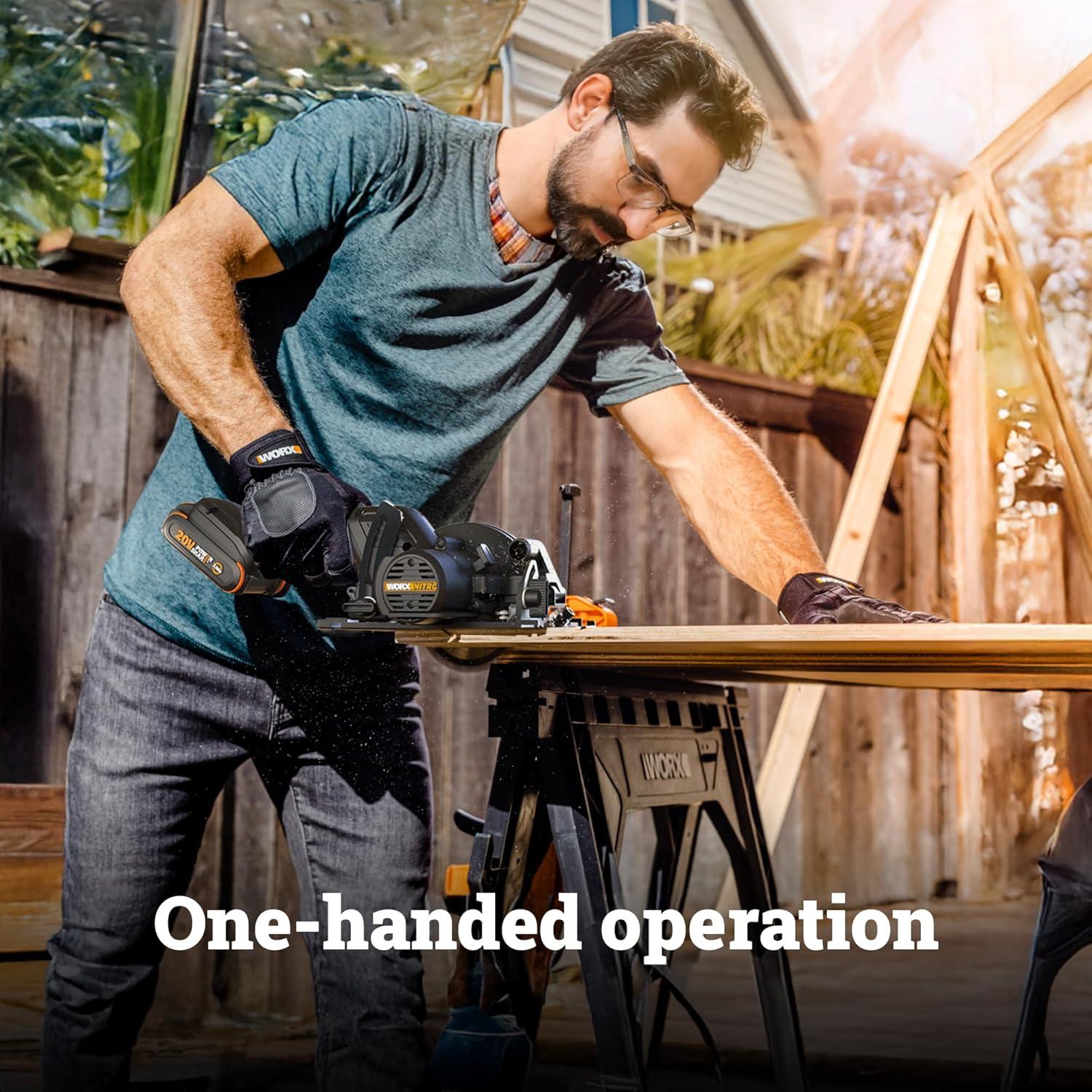 Sierra Circular Inalambrica 20V WORX WX531L 4.5" Compacta