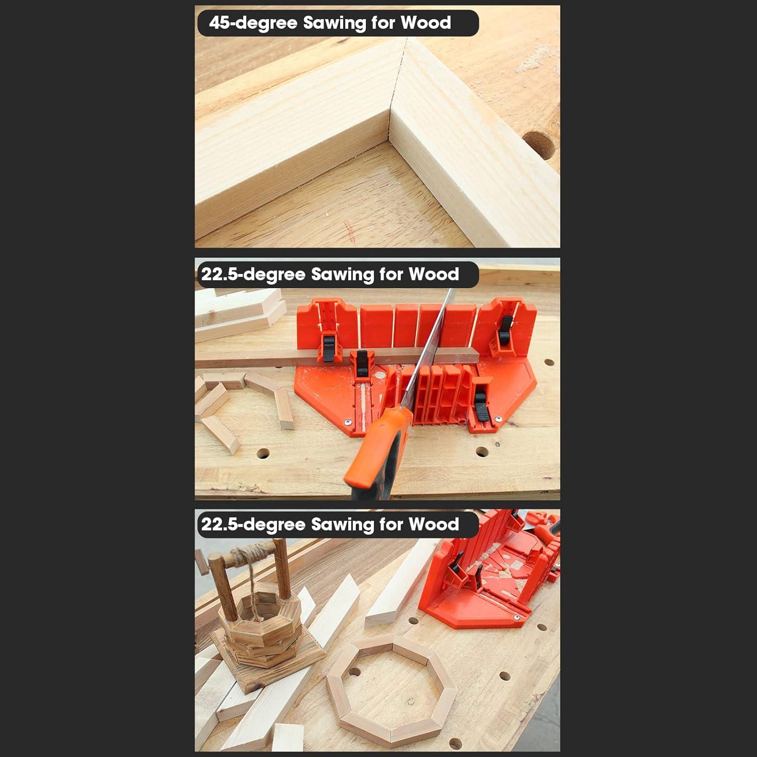Caja de Inglete LANRU 35.56 cm con Mandíbulas Móviles y Antideslizante