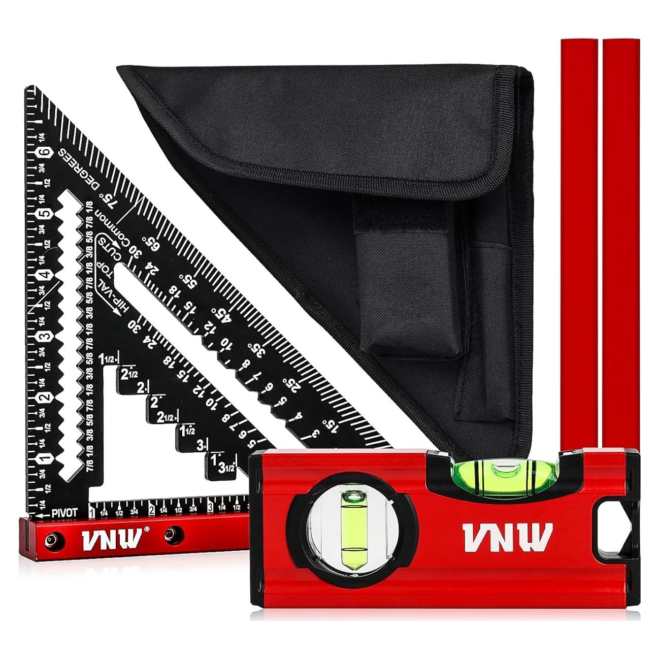 Escuadra de Techo VNW 17.78 cm con Lápiz y Bolsa de Herramientas