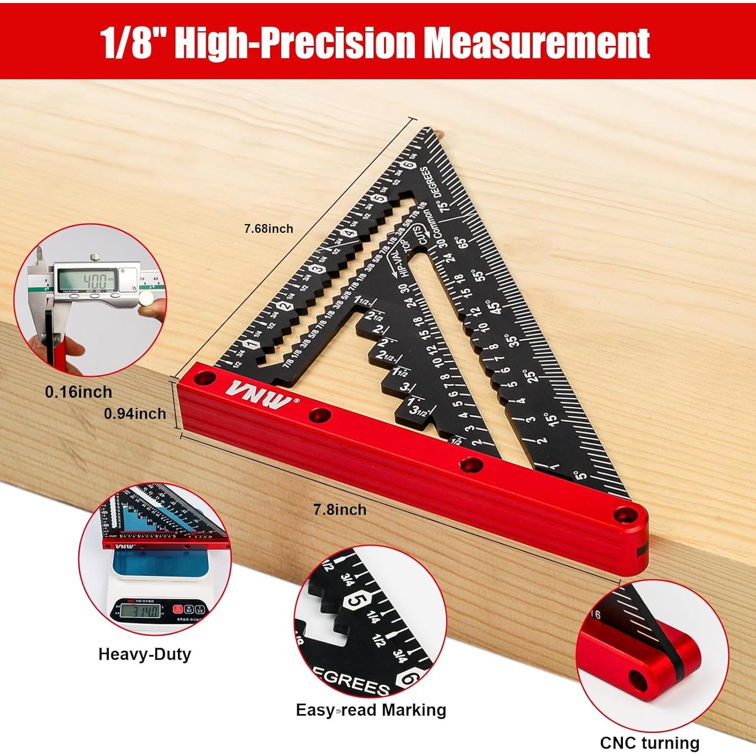 Escuadra de Techo VNW 17.78 cm con Lápiz y Bolsa de Herramientas