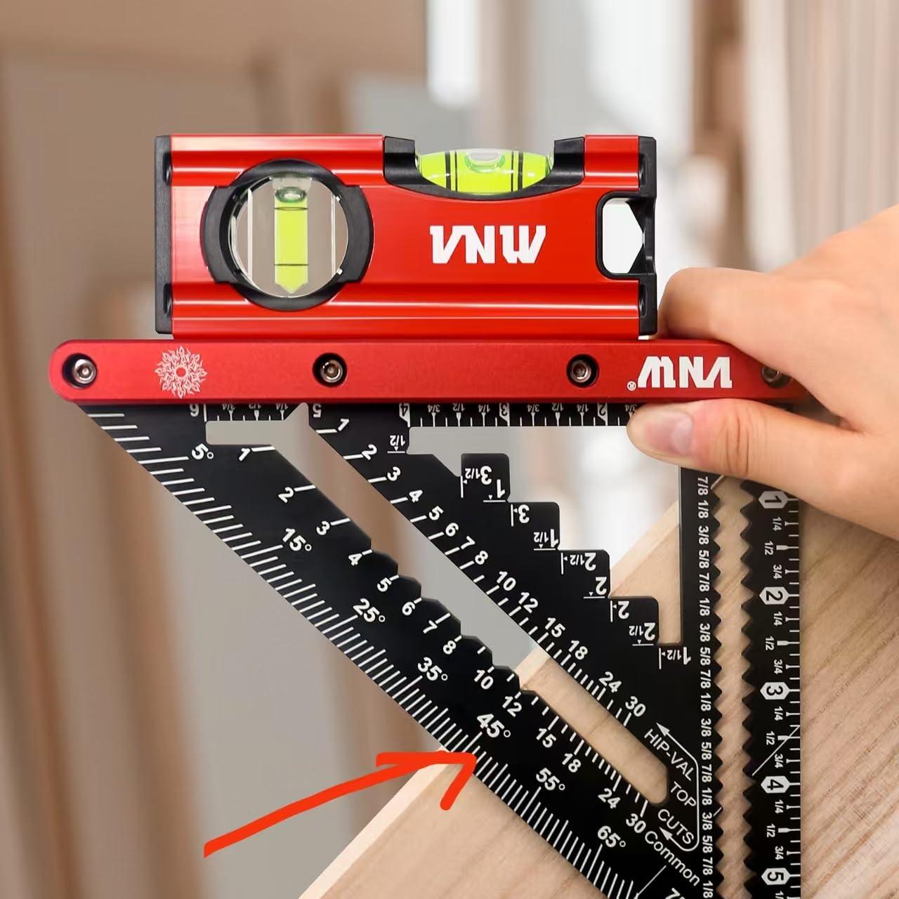 Escuadra de Techo VNW 17.78 cm con Lápiz y Bolsa de Herramientas