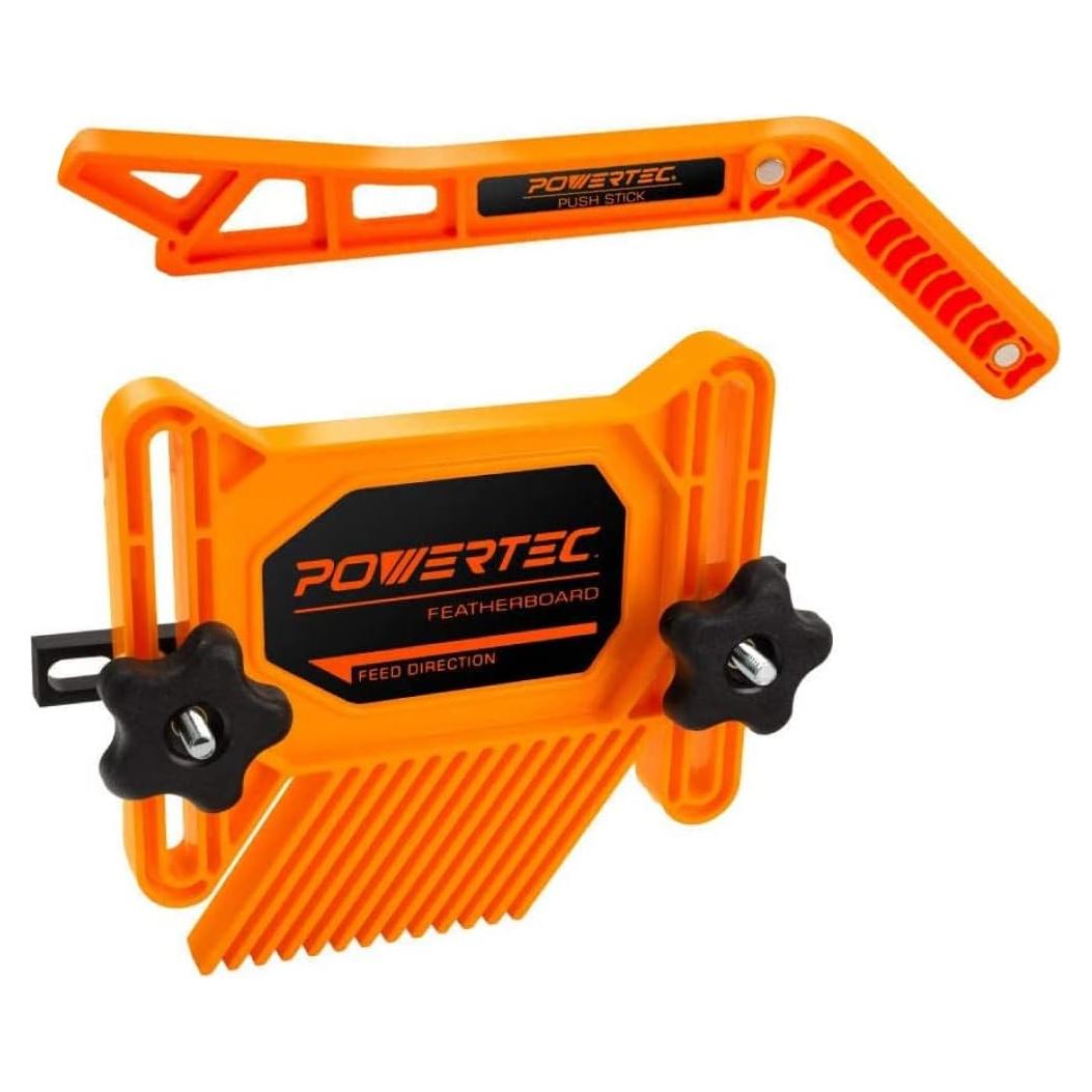 Kit de Seguridad POWERTEC 71554 Featherboard y Palanca Magnética