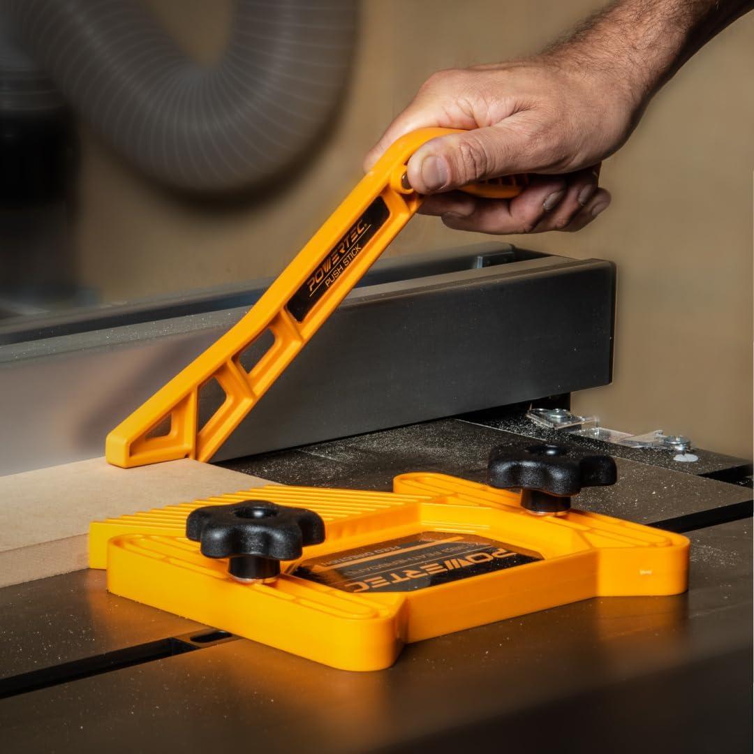 Kit de Seguridad POWERTEC 71554 Featherboard y Palanca Magnética