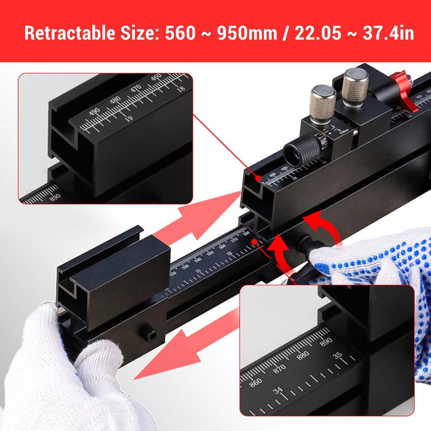 Cerca de Inglete Telescópica Hyuduo 560-950 mm Aluminio