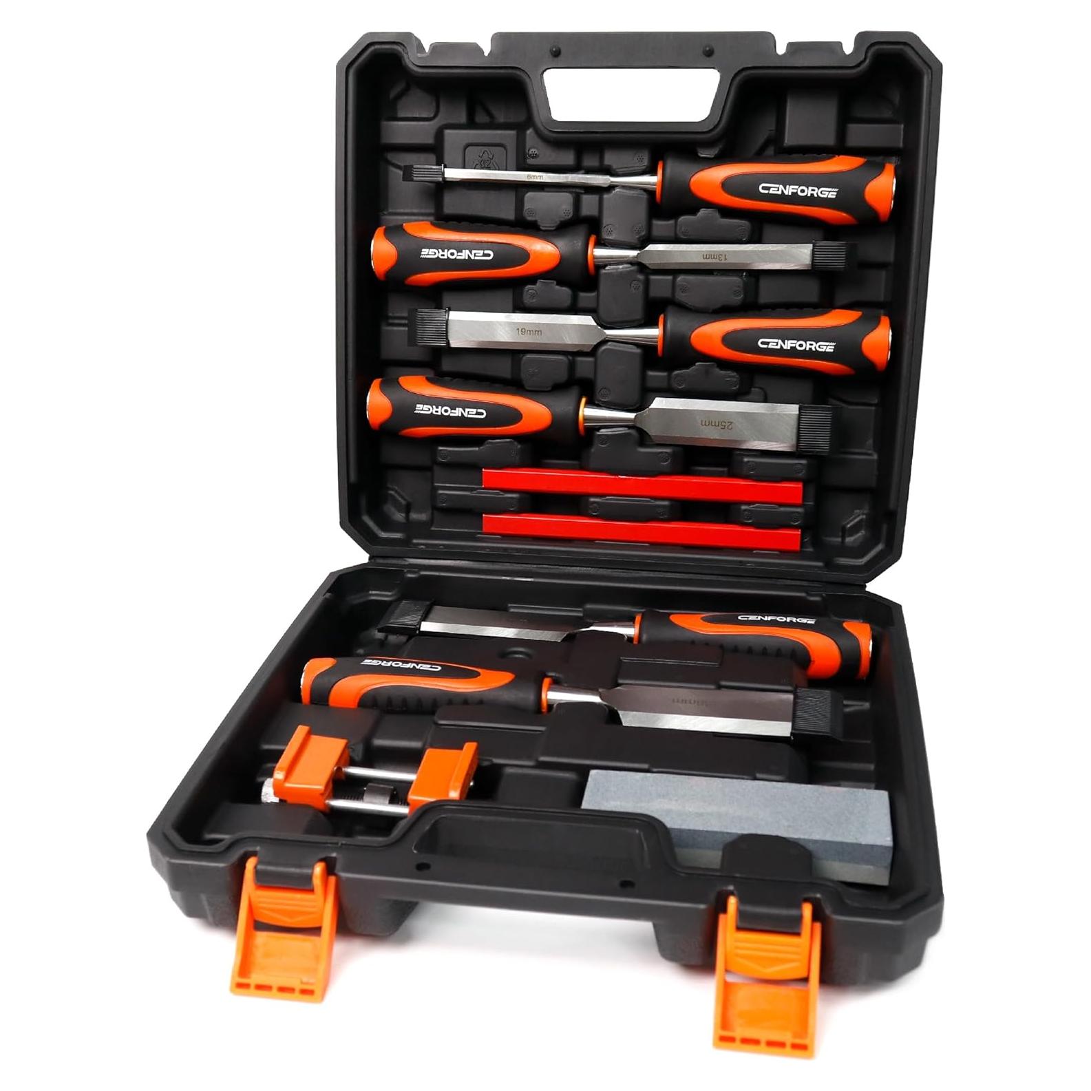 Juego de Formones de Madera CENFORGE 10 Piezas 6 Tamaños