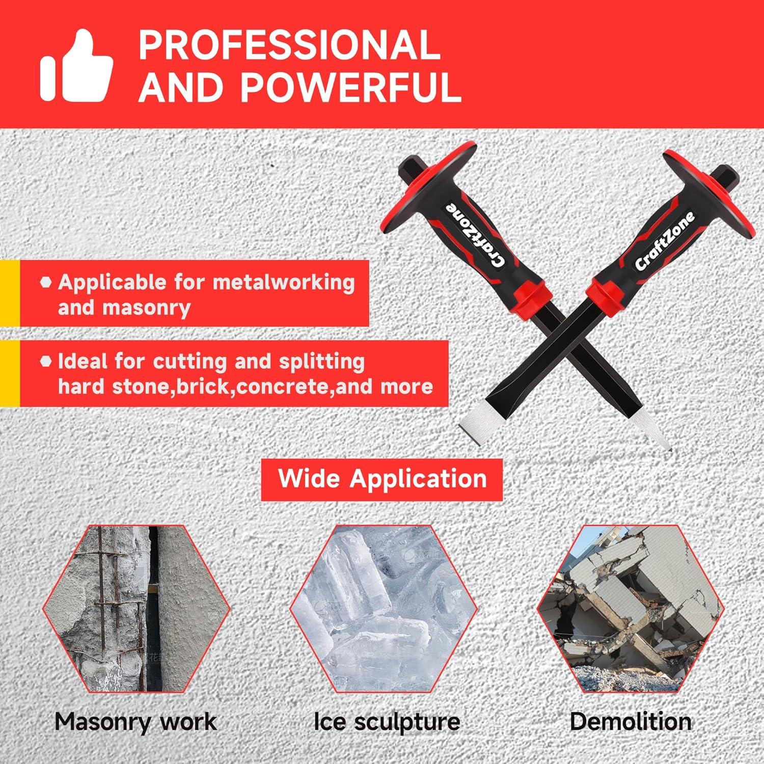 Juego de Cinceles de Masonería Craftzone 2 Piezas 300mm