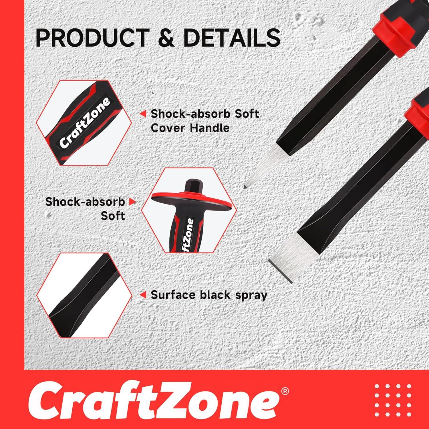 Juego de Cinceles de Masonería Craftzone 2 Piezas 300mm